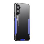 Per Samsung Galaxy S23 FE 5G Blade Series Custodia per telefono ibrida in metallo TPU (blu)