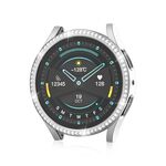 Custodia protettiva per orologio per PC con diamante singolo cavo per Samsung Galaxy Watch 7 40 mm (argento)