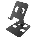YY-026 Supporto per telefono da tavolo pieghevole in lega di alluminio (nero)