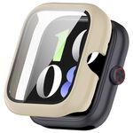 Per vivo Watch GT PC + custodia protettiva per orologio integrata con pellicola in vetro temperato (bianco avorio)