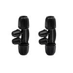 2 pezzi da 8/11 a 4/7 riduttore a doppia chiusura raccordi per irrigazione a goccia connettore per irrigatore per tubo da giardinaggio, modello: 4 vie