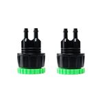 2 pezzi rubinetto da quattro punti a sei punti a 4/7 raccordo per tubi da giardino agricoltura connettore per irrigazione a spruzzo micro (AT048)