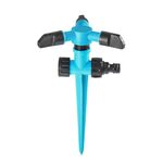 Ugelli di spruzzatura a triangolo per prato da giardino con irrigatore a terra in plastica rotante automatico (blu cielo)