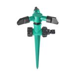 Ugelli di spruzzatura a triangolo per prato da giardino con irrigatore a terra in plastica rotante automatico (verde)