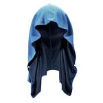 Asciugamano con cappuccio a forma di U da 65x30 cm, sensazione di freddo, spiaggia, campeggio, fitness, protezione solare, asciugatura rapida, fascia sportiva rinfrescante (blu cielo)