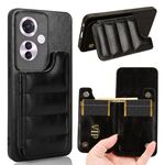 Per OPPO Reno11 F / F25 Pro Custodia per cellulare con motivo mucca per carta da cucito (nera)