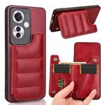 Per OPPO Reno11 F / F25 Pro Custodia per cellulare con motivo mucca per carta da cucito (rossa)