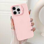 Custodia per telefono antiurto con supporto per lente per iPhone 13 Pro Max (rosa)