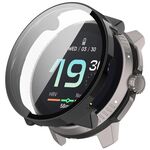Per Suunto Race PC + custodia protettiva per orologio integrata con pellicola in vetro temperato (nera)