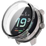 Per Suunto Race PC + custodia protettiva per orologio integrata con pellicola in vetro temperato (bianco trasparente)