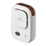HX-150A Ventilatore da collo appeso in vita senza lama con display digitale per esterni, ricarica USB silenziosa (bianco)