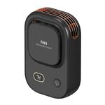 HX-150A Ventilatore da collo appeso in vita con display digitale silenzioso, ricarica USB silenziosa, senza lama (nero)