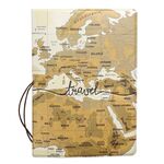 Titolare del biglietto del pass di viaggio all'estero con copertina del passaporto con mappa 3D (TR-03)