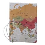 Porta passaporto con mappa 3D Porta biglietti per viaggi all'estero (TR1)