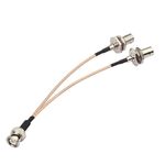 Connettore coassiale a filo BNC maschio a doppio BNC femmina RG316 da 15 cm