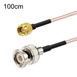 Cavo adattatore coassiale RF SMA maschio a BNC maschio RG316 da 100 cm