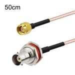 Cavo adattatore coassiale RF RG316 femmina impermeabile da 50 cm SMA maschio a BNC