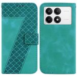 Per Xiaomi Redmi K70 / K70 Pro Custodia per telefono in pelle goffrata a forma di sette (verde)