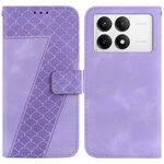 Per Xiaomi Redmi K70 / K70 Pro Custodia per telefono in pelle goffrata a forma di sette (viola)