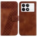 Per Xiaomi Redmi K70 / K70 Pro Custodia per telefono in pelle goffrata a forma di sette (marrone)