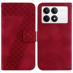 Per Xiaomi Redmi K70 / K70 Pro Custodia per telefono in pelle goffrata a forma di sette (rossa)