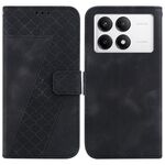 Per Xiaomi Redmi K70 / K70 Pro Custodia per telefono in pelle goffrata a forma di sette (nera)