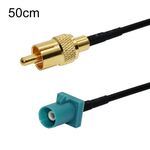 Cavo adattatore coassiale RF da 50 cm RCA maschio a Fakra Z maschio RG174