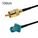 Cavo adattatore RF coassiale da 100 cm RCA maschio a Fakra Z maschio RG174