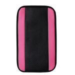 Cuscinetto antiscivolo per scatola del bracciolo centrale in pelle PU in fibra di carbonio 32x19 cm (rosa)