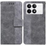 Custodia per telefono in pelle goffrata geometrica Xiaomi Redmi K70 Pro / K70 (grigio)