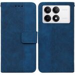 Custodia per telefono in pelle goffrata geometrica Xiaomi Redmi K70 Pro / K70 (blu)