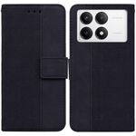Custodia per telefono in pelle goffrata geometrica Xiaomi Redmi K70 Pro / K70 (nera)