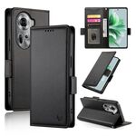 Per OPPO Reno11 5G Custodia per telefono in pelle smerigliata magnetica con fibbia laterale globale (nera)