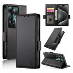 Per OPPO Reno11 F Custodia per telefono in pelle smerigliata magnetica con fibbia laterale (nera)