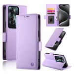 Per OPPO Reno11 F Custodia per telefono in pelle smerigliata magnetica con fibbia laterale (viola)