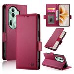 Per OPPO Reno11 Pro 5G Custodia per telefono in pelle smerigliata magnetica con fibbia laterale globale (vino rosso)