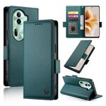 Per OPPO Reno11 Pro 5G Custodia per telefono in pelle smerigliata magnetica con fibbia laterale globale (verde scuro)