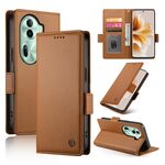 Per OPPO Reno11 Pro 5G Custodia per telefono in pelle smerigliata magnetica con fibbia laterale globale (marrone)