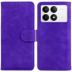 Per Xiaomi Redmi K70 / K70 Pro Custodia per cellulare in pelle Flip in puro colore Skin Feel (viola)
