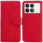 Per Xiaomi Redmi K70 / K70 Pro Custodia in pelle Flip Pure Color Skin Feel (rosso)