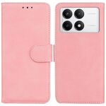 Per Xiaomi Redmi K70 / K70 Pro Custodia per cellulare in pelle Flip in puro colore Skin Feel (rosa)