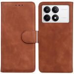 Per Xiaomi Redmi K70 / K70 Pro Custodia per telefono in pelle Flip in puro colore Skin Feel (marrone)