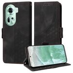 Per OPPO Reno11 5G Custodia per telefono in pelle stellata con rombo in rilievo globale (nera)