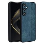 Per Samsung Galaxy S24 FE 5G AZNS Custodia per telefono con sensazione di pelle in rilievo 3D (verde scuro)