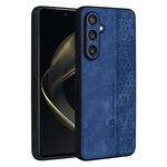 Per Samsung Galaxy S24 FE 5G AZNS Custodia per telefono con sensazione di pelle in rilievo 3D (blu zaffiro)