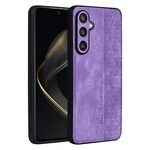 Per Samsung Galaxy S24 FE 5G AZNS Custodia per telefono con sensazione di pelle in rilievo 3D (viola)