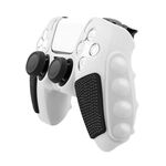 Per Sony PS5 Custodia protettiva per gamepad in silicone colorato con giunture senza tappi bilancieri (nero bianco)