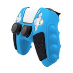 Per Sony PS5 Custodia protettiva per gamepad in silicone colorato con giunture senza tappi bilancieri (blu nero)
