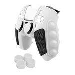 Per Sony PS5 Custodia protettiva per gamepad in silicone colorato con giunzioni con tappi a bilanciere (nero bianco)