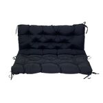 Cuscino per sedia da panca per protezione solare impermeabile morbido per patio domestico, dimensioni: 100x100x10 cm (nero)